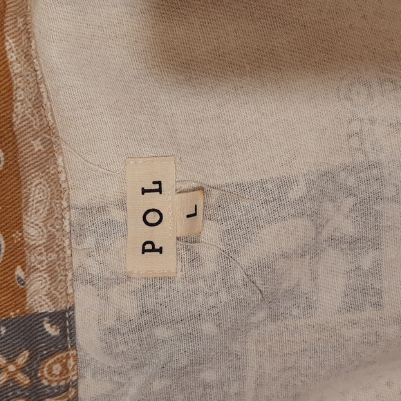 POL Cotton and Thermal Paisley-Printed Hooded Jacket (L) - Picture 7 of 9